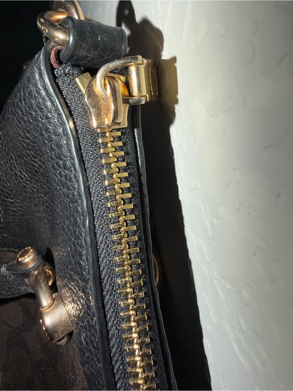Coach Two-Tone Brown and Black Signature Satchel with Gold Hardware - Picture 9 of 11